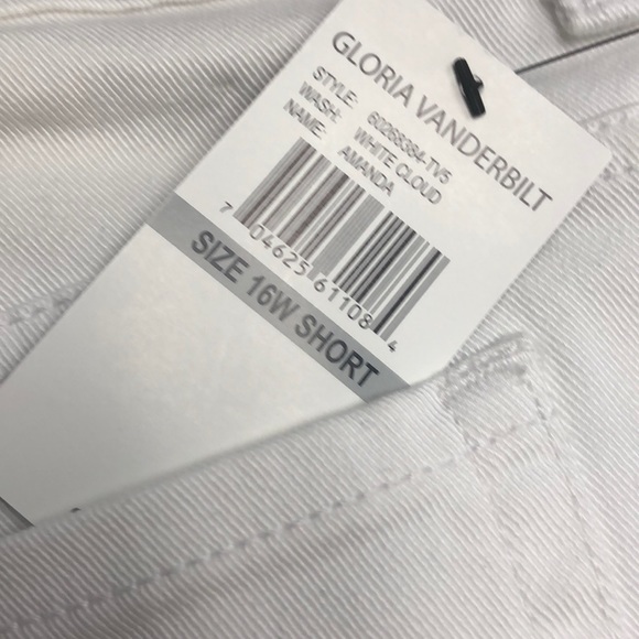 Gloria Vanderbilt® Amanda White Denim Jeans NWT - Picture 4 of 10